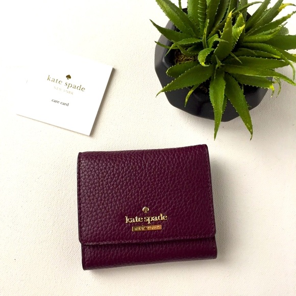 New Kate Spade Jackson St Jade Pebbled Leather Wallet - Picture 6 of 8